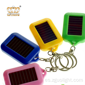 Potencia solar recargable Bolsillo conveniente 3 llavero led